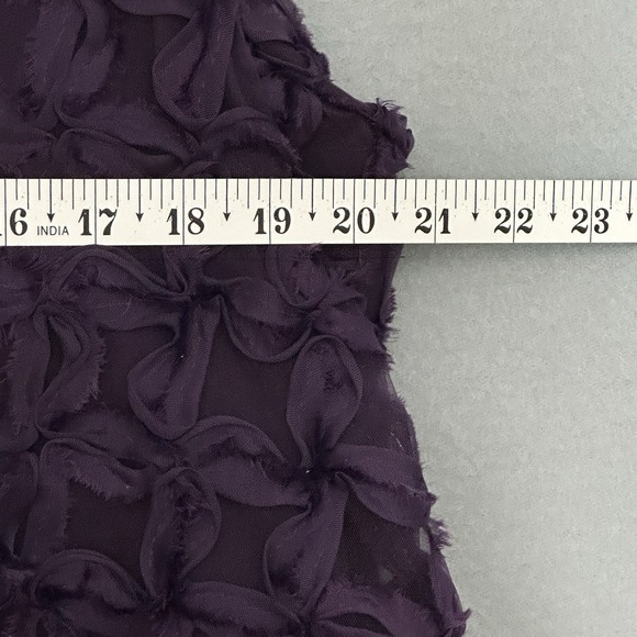 Cato Collection Women Top Plus 14/16W Purple Chiffon Ribbon Tie Whimsigoth Fairy - Picture 6 of 11